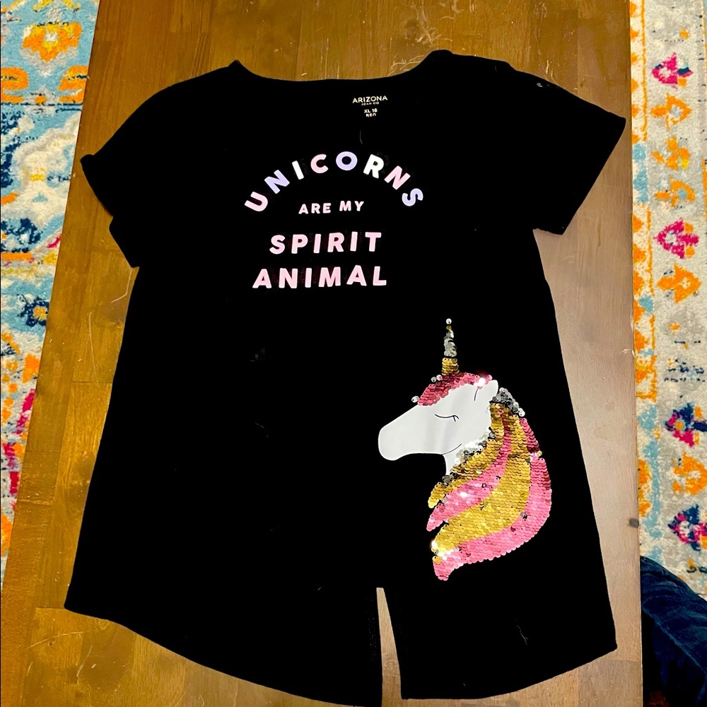 Girls Flowy Unicorn Top